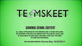 teen 18+ slut gets fucked in pov blowjob and doggystyle during sex game competition