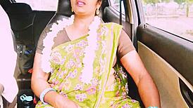 indian beautiful aunty with english boy fucking hard for long drive with telugu dirty talks