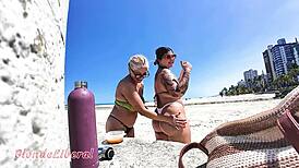 I And My Naughty Friend Get Caught On The Beach For Everyone To See