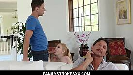 Horny Housewife Fucks Stepson - Kennedy Kressler. Intense Passion Builds As She Seduces Him In The Bedroom.