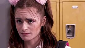 naughty redhead student interacts with black teacher