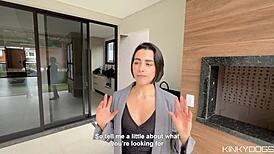 beautiful big ass real estate agent shows her skills to close a deal