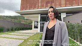 beautiful big ass real estate agent shows her skills to close a deal