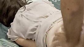 amoul solo - rush one shot - clothed rose satin panty white slut fuck spandex pants doggystyle pov dirty french talk licking ass hole