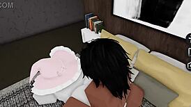 Roblox slut gets fucked by big black cock