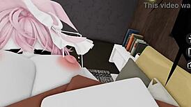 Roblox slut gets fucked by big black cock