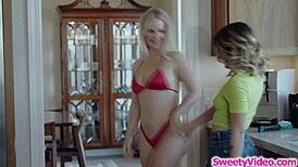 lesbian teen 18+ teasing bffs busty stepmom