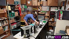 Officer Apprehends Shane Blair Then Punishes Her In LP Office!