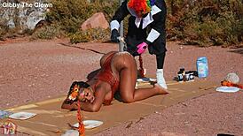 Granny's Turkey Gets Fucked In Holiday Costume