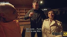 Huge cock fucks two Colombian girls in swap. 😏