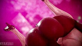 Futa police officer with monster cock and big tits dominates black ass in detailed scene