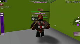 in the continuation of fun cumbat roblox, monster cocks dominate the girls intensely