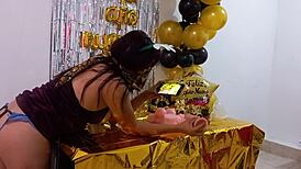 is he fucking his hot stepsister doll on her birthday?