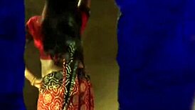 sensual indian beauty dances solo in romantic style