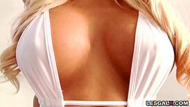 lesbian blondes jessa rhodes and cali carter work each other's bodies with analingus till shared orgasms