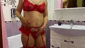 my stepbro found me fucking on the washing machine with my hairy pussy