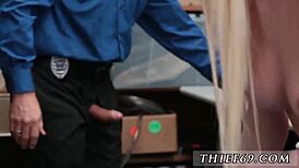 Blonde cop attempts theft 🚔