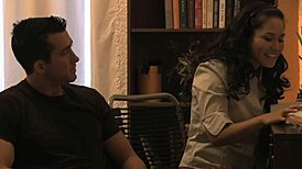 Asian Slut With Big Tits And Hairy Bush Swallows Cum