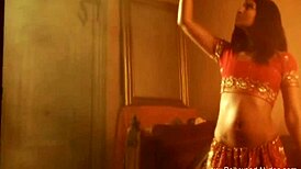 sexy belly dancing from exotic oriental woman having time