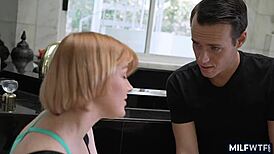 Mature Redhead Cougar Milf Treats Young 18+ Partner's Needs In Intimate Old And Young Scenario