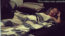 Angel Santana masturbates her pussy in the early morning