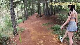 yenifer chacon lets soldier penetrate her wet vagina bareback in forest