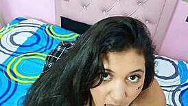 Hermanastra Universitaria Gets Spanked And Fingered By Muscular Bodybuilder