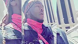 daddy makes my pussy wet by cumming on my friends big ebony booty