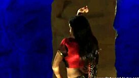 sensual indian beauty dances solo in romantic style