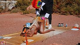 Granny's Turkey Gets Fucked In Holiday Costume