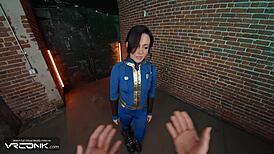 Vr Conk, suck and fuck anally in fallout cosplay?