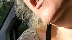 Handjob Tribute In The Car