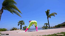 chanel camryn in airtight gangbang gets facial cumshot