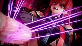 Futa police officer with monster cock and big tits dominates black ass in detailed scene