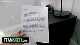 Stunning Teen 18+ Babe with Amazing Ass and Natural Tits Bangs Her Landlord Who Is Also Her Stepdad