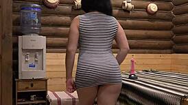 Various big dildos fuck my hairy anal brunette with beautiful booty shows a gaping asshole home fetish