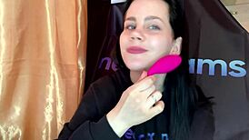 Anna demos Sohimi toy close-up solo pussy orgasm