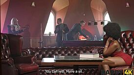 salty balls tempt young slut while ebony watches her ride daddy interracial