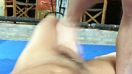 Femdom Ballbusting Scene with Domination and Ball Kicking