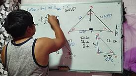 Asian nerd student teacher triangle math sex in bedroom close-up