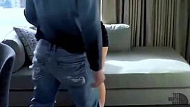 plowing deep into that curvy latina slut's fat beautiful ass for hot creampie finish.