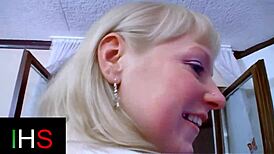 Blonde Milf Blue Eyes Ass Pounded Anal Fucked Cumshot On Shaved Belly