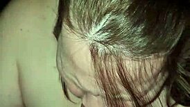 milf swallows cum while fucking her own pussy