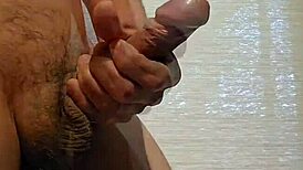 Chilean Gay Amateur Strokes Cock in Homemade Video