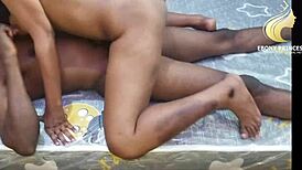 ebony princess takes monster cocks in first double penetration bang ever