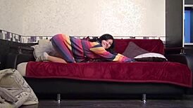 hey this brunette teen's selfies tease into sexy moaning homemade session