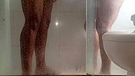 plowing my 70 year old neighbor's ass ends with creampie and mouth finish