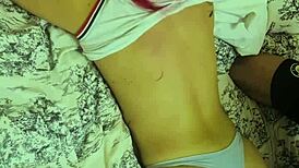 Teen gets therapeutic massage leading to wand orgasm and deep pounding