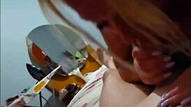 Stepmom Relieves Stepson's Cock from Cum in POV