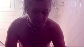 french slave whore licks and sucks cock begging for cum humiliation!!